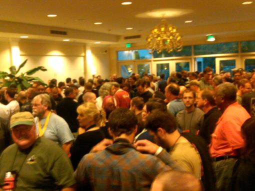 Waiting for Pro Night Doors to Open